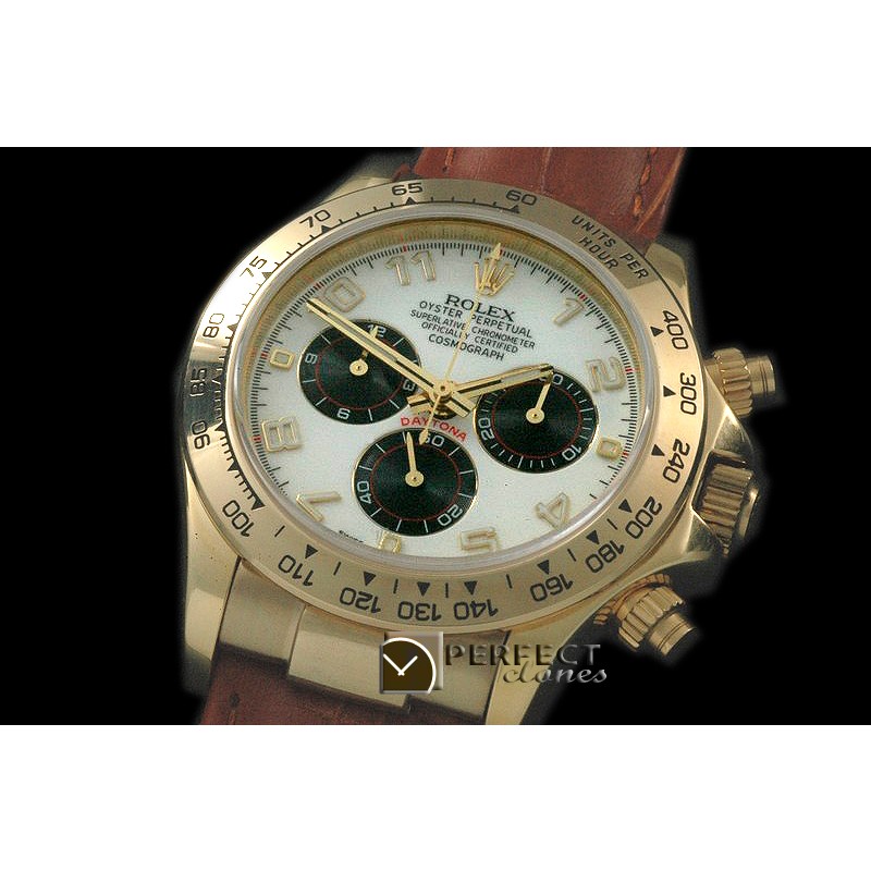 RLDF00111AL Daytona 116508 YG/LE White Num A-7750/4130