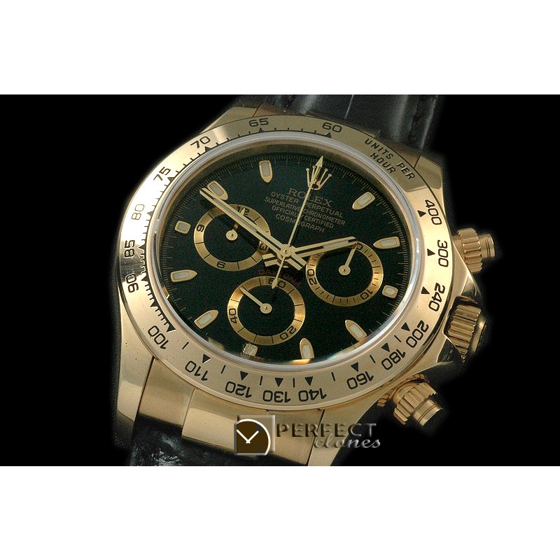 RLDF00102AL Daytona 116508 YG/LE Black Stk A-7750/4130