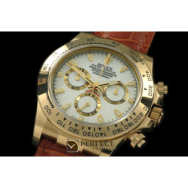 RLDF00101AL Daytona 116503 YG/LE White Stk A-7750/4130