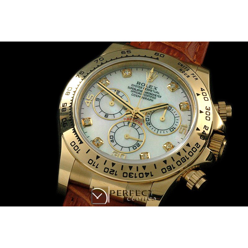 RLDF00126AL Daytona 116508 YG/LE MOP White Diam A-7750/4130