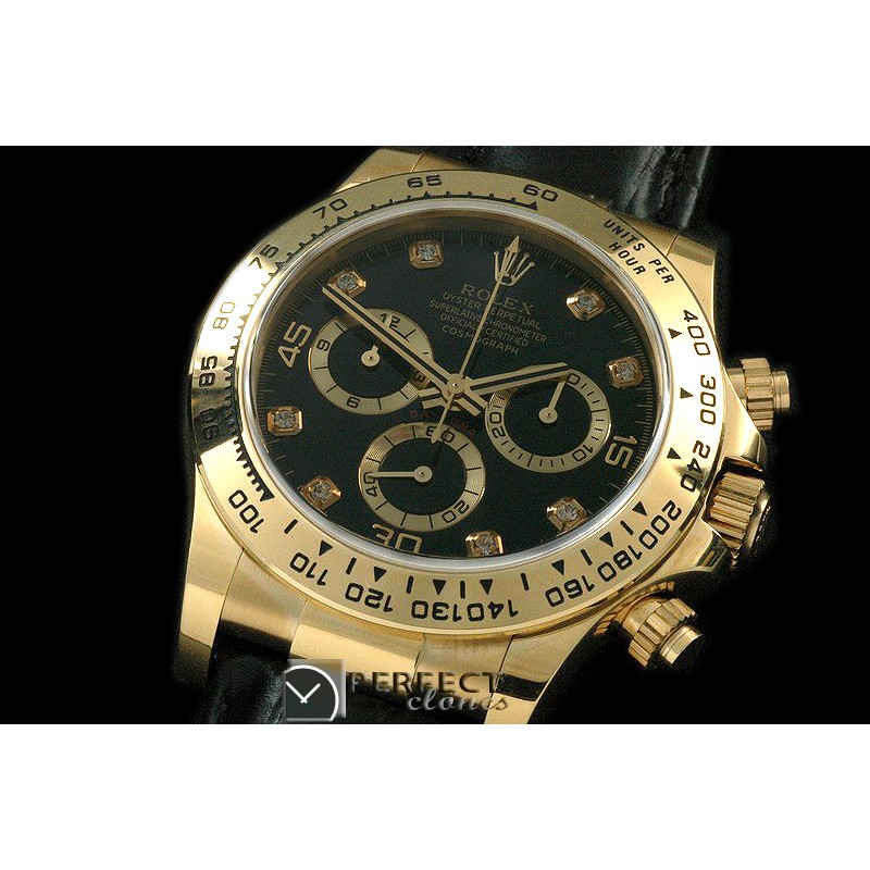 RLDF00122AL Daytona 116508 YG/LE Black Diam A-7750/4130