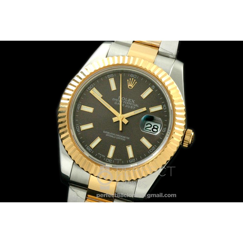 0 0 RL41DJ-18K-106 116333 Grey Stk TT Swiss 2836