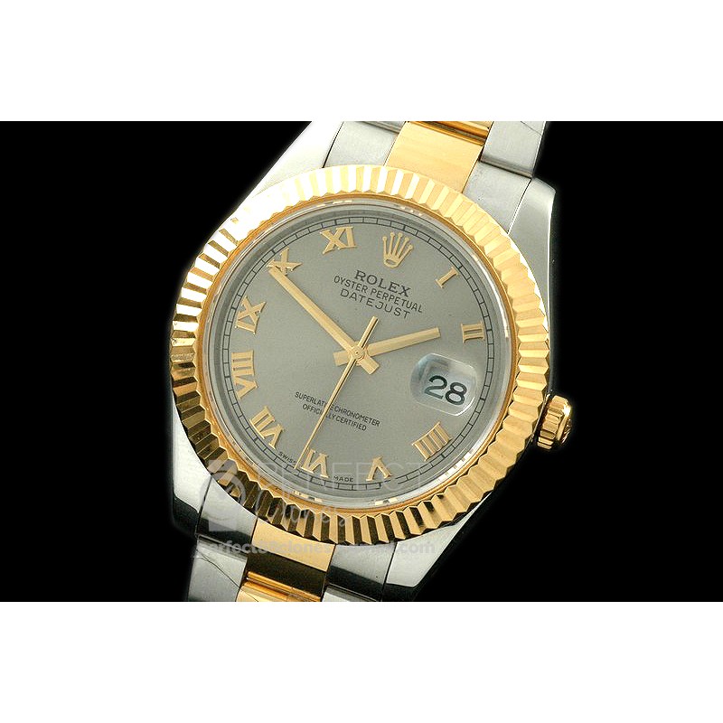 0 RL41DJ-18K-114 116333 Grey Roman TT Swiss 2836