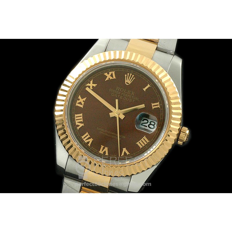0 RL41DJ-18K-116 116333 Brown Roman TT Swiss 2836