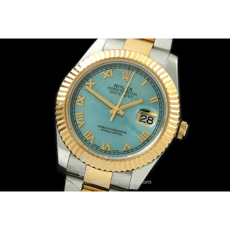 0 RL41DJ-18K-120 116333 M-Blue Roman TT Swiss 2836