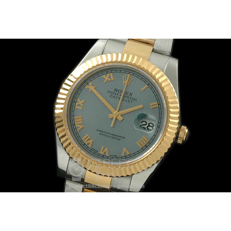0 RL41DJ-18K-117 116333 L-Blue Roman TT Swiss 2836