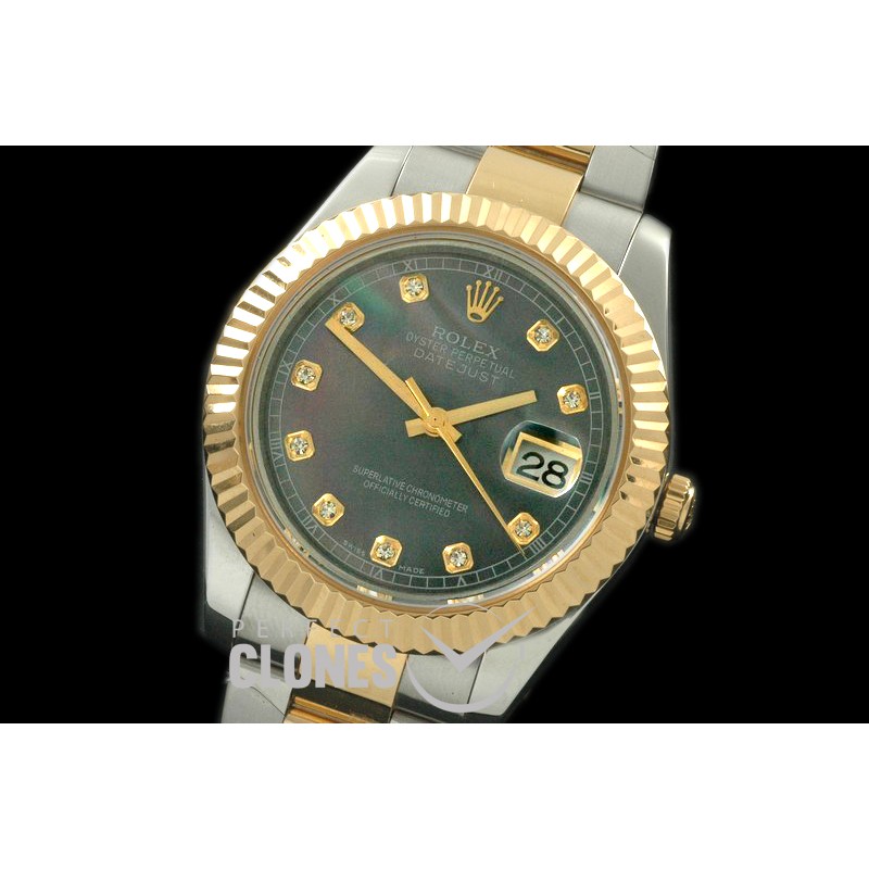 0 RL41DJ-18K-137 116333 M-Blk Diamond TT Swiss 2836