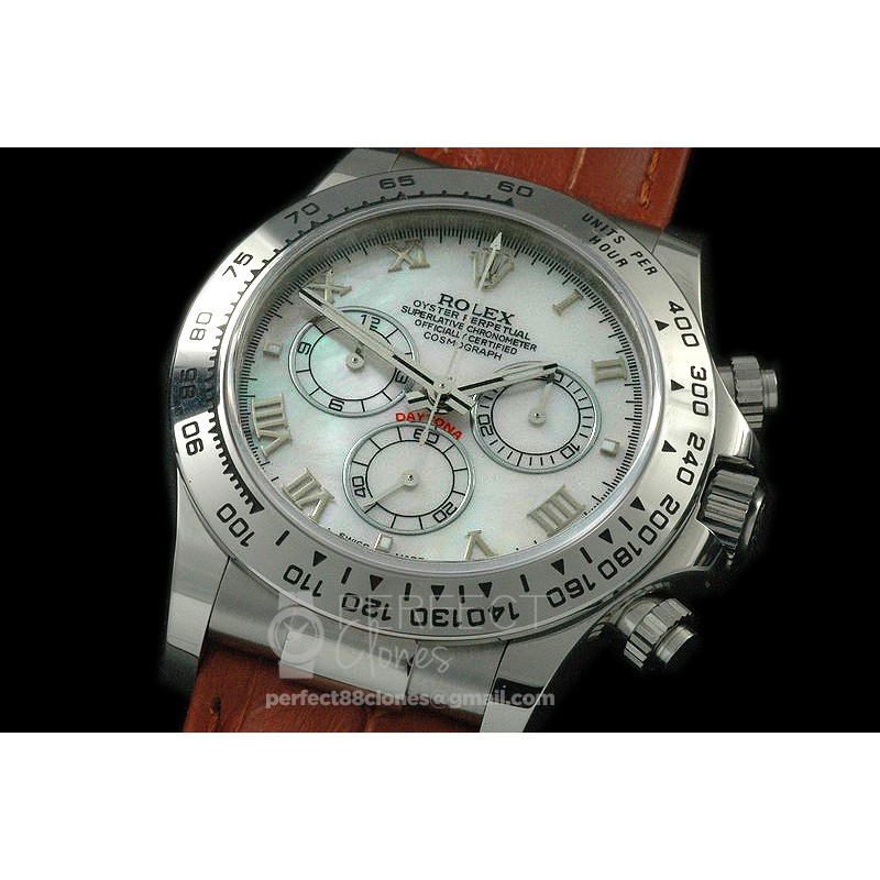 RLDS00124AL Daytona 116509 SS/LE MOP Wht Roman A-7750/4130