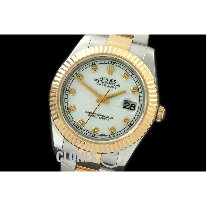 0 RL41DJ-18K-131 116333 White Diamond TT Swiss 2836