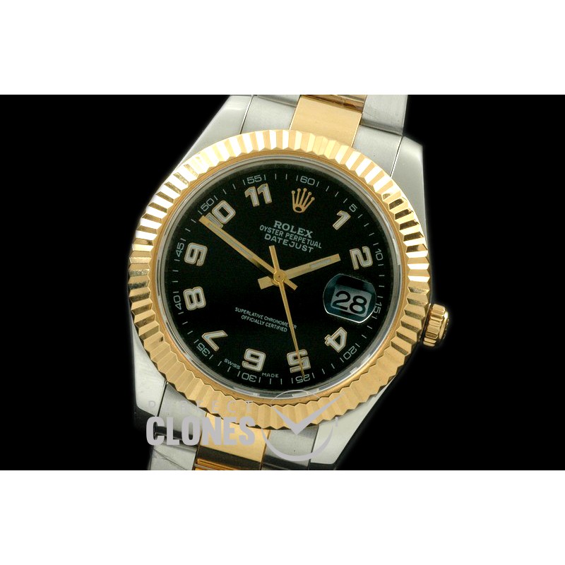0 RL41DJ-18K-142 116333 Black Num TT Swiss 2836