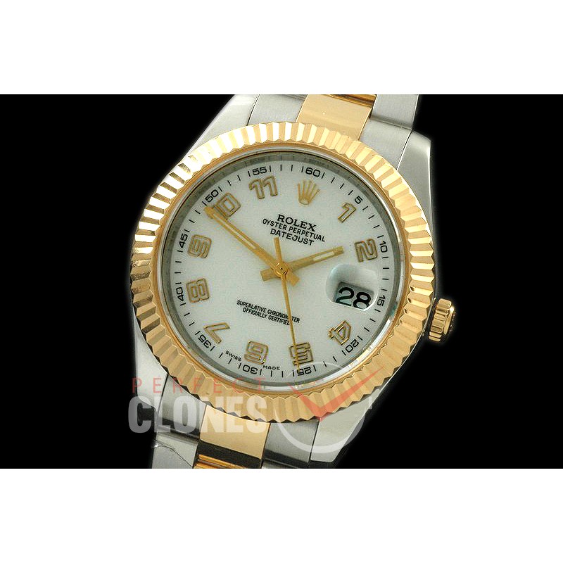 0 RL41DJ-18K-141 116333 White Num TT Swiss 2836