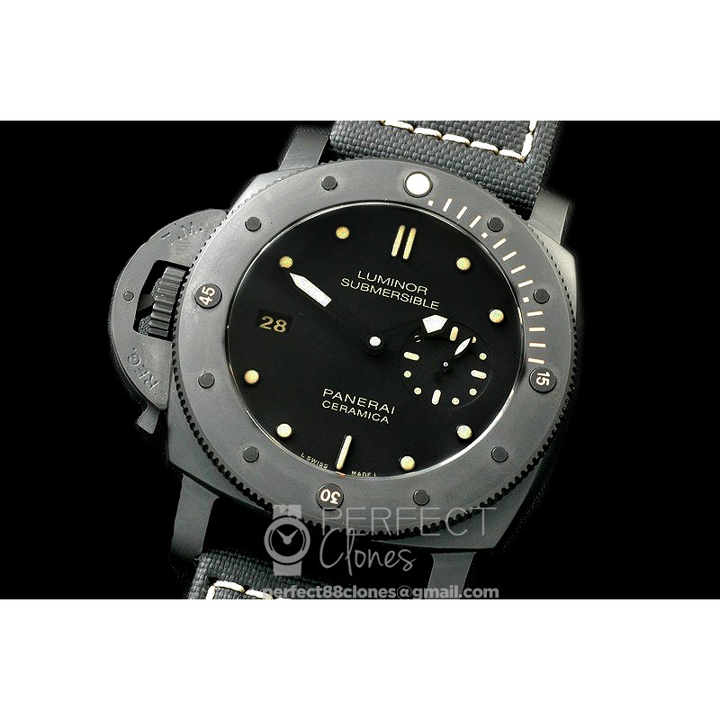 PN607Q02 Pam 607 Q Ceramica Lefty CER/NY Black A-7750/P9000