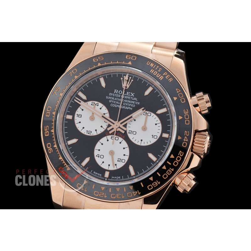 0 0 0 0 0 0 RLDFR-126525-101W QF 904L Steel Le Mans Daytona 126525LN RG/CER/RG Black Sticks 4132 Superclone - 72 Hours Power Reserve Movement / Extra Weighted