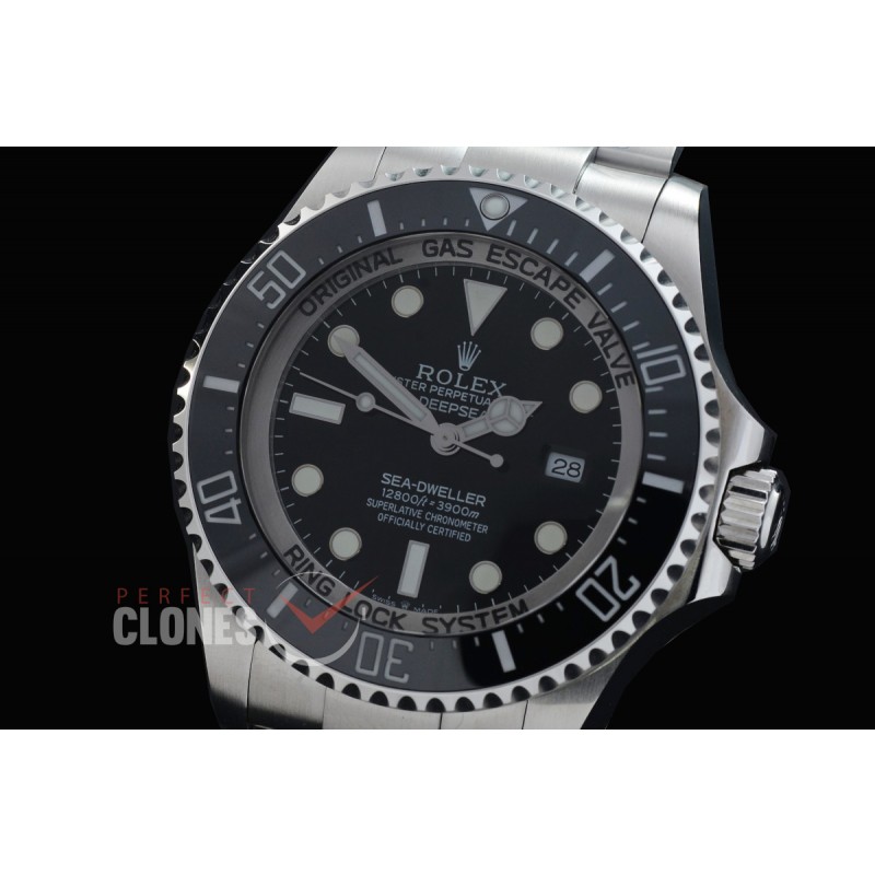 0 0 0 0 0 0 0 0 0 0 RLSD00821 QF 44mm Deepsea 136660 SS/SS Black DD 3235 72 Hrs Reserve - Free Sprung Movement