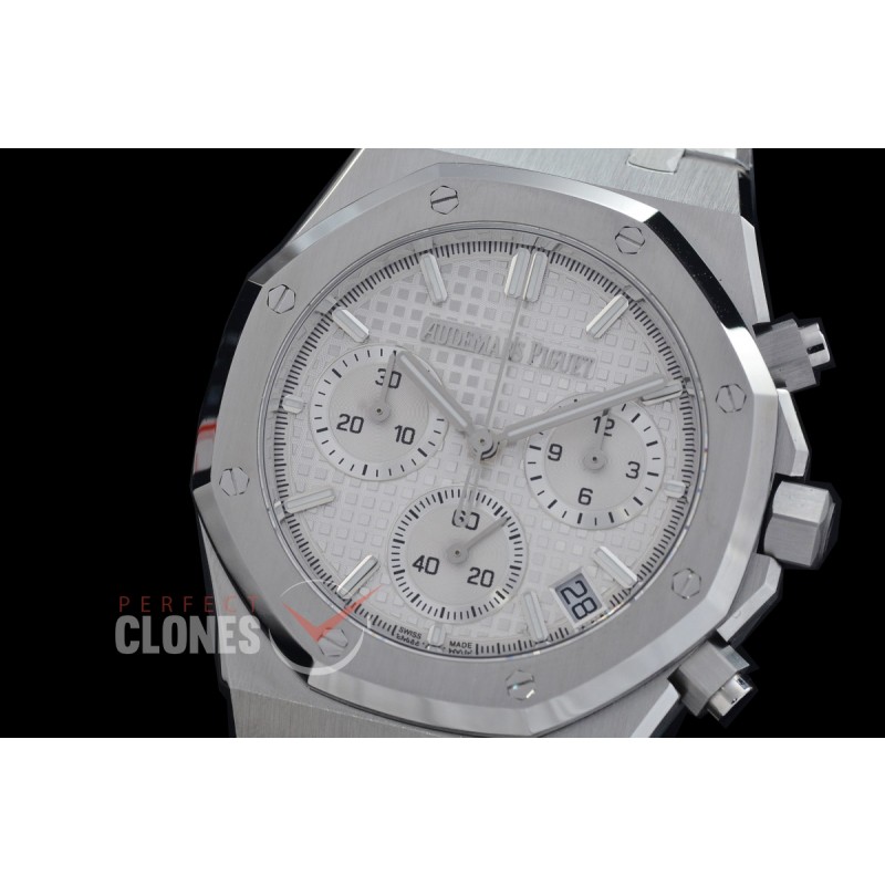 AP26240-151 ZF Royal Oak Chronograph 26240 SS/SS White DD-4401, 1-1 Replication