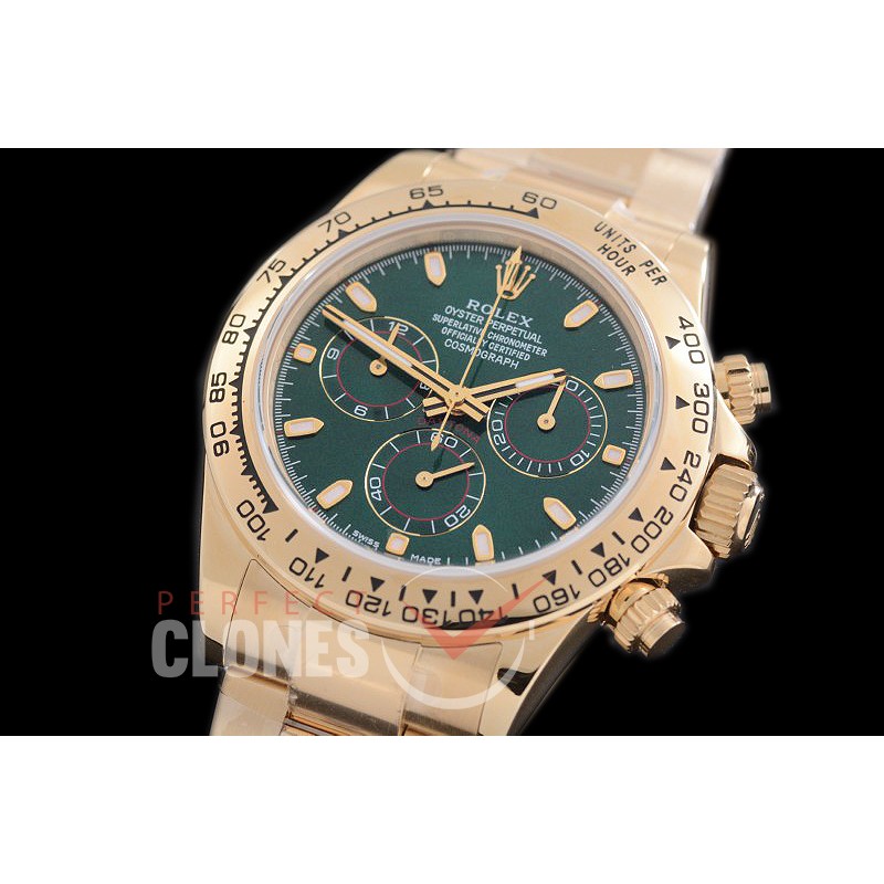 0 0 0 RLDF00903 ARF/JF Daytona 116508 YG/YG Green SH-4130 / 904L Steel 