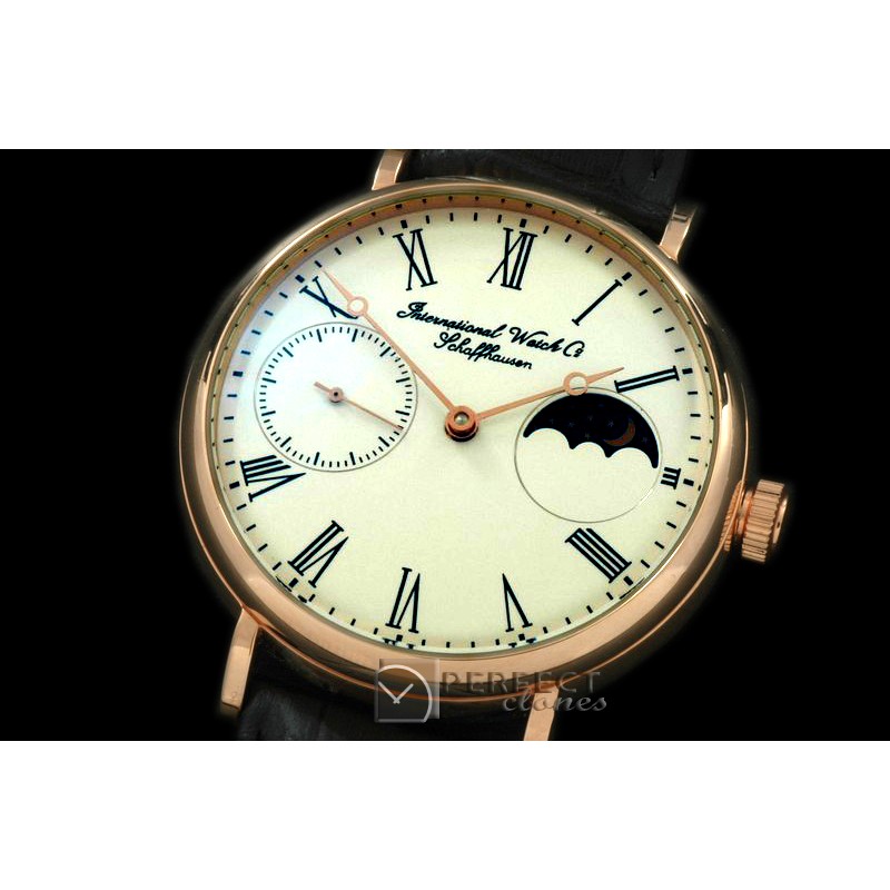 IWPTV10026 Vintage Portifino MoonPhase RG/LE White Asian 17J HW