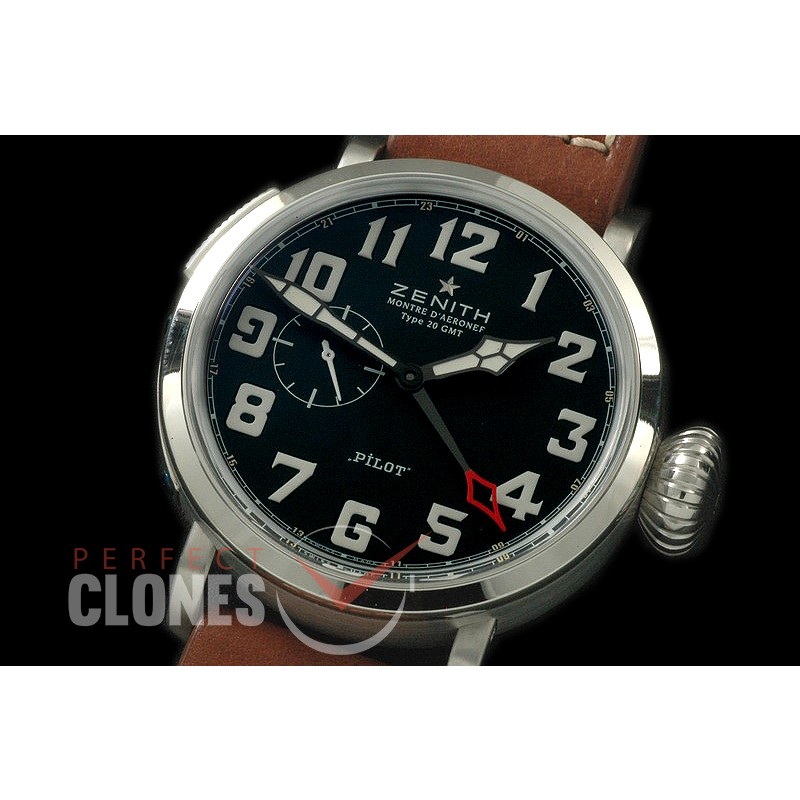 0 0 ZN00071 Pilot Type 20 GMT SS/LE Black Asia SG 