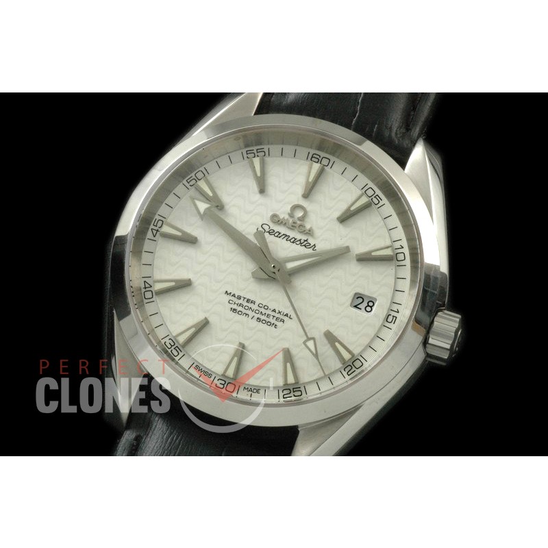 OMAT385-124 Aqua Terra Ladies SS/LE White Stk A-2824