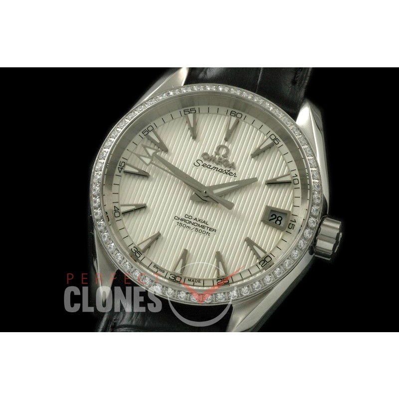 OMAT385-121D Aqua Terra Ladies SS/LE White Stk A-2824