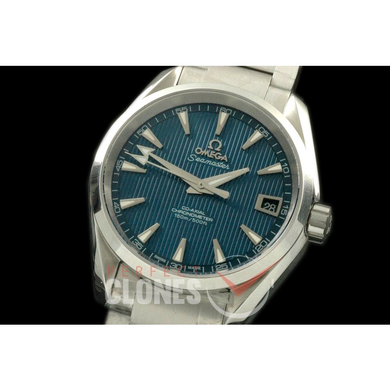 OMAT385-123S Aqua Terra Ladies SS/SS Blue Stk A-2824
