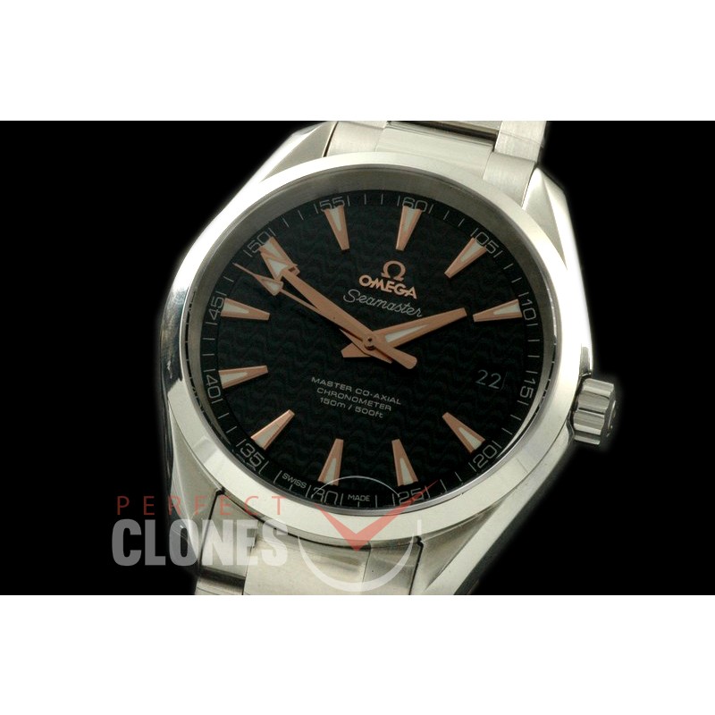 OMAT385-124S Aqua Terra Ladies SS/SS Black Stk A-2824