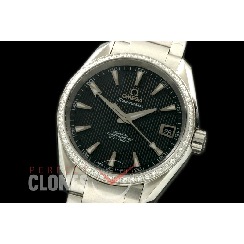 OMAT385-122SD Aqua Terra Ladies SS/SS Black Stk A-2824