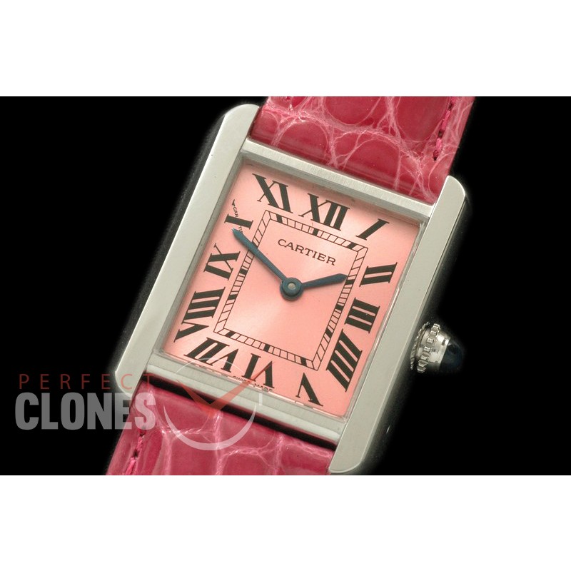 0CAR-TS-083L Tank Solo Ladies SS/LE Pink Swiss Quartz