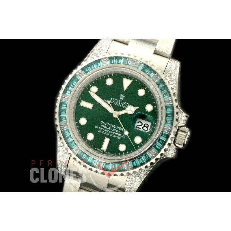 RLSS00067 116610LV Green V7 Bling A-2836