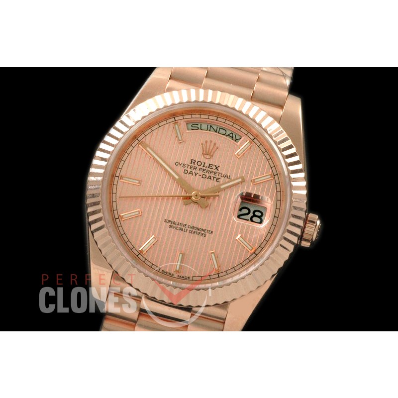 R40DD-18K-203 228235 RG/RG Rose Gold Sticks Swiss 2836