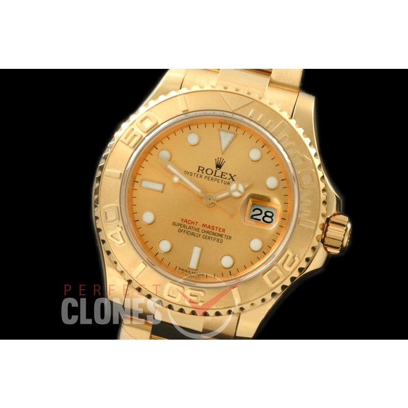 RLYM-18K-105 Yachtmaster Men 116628 FG Gold Swiss 2836