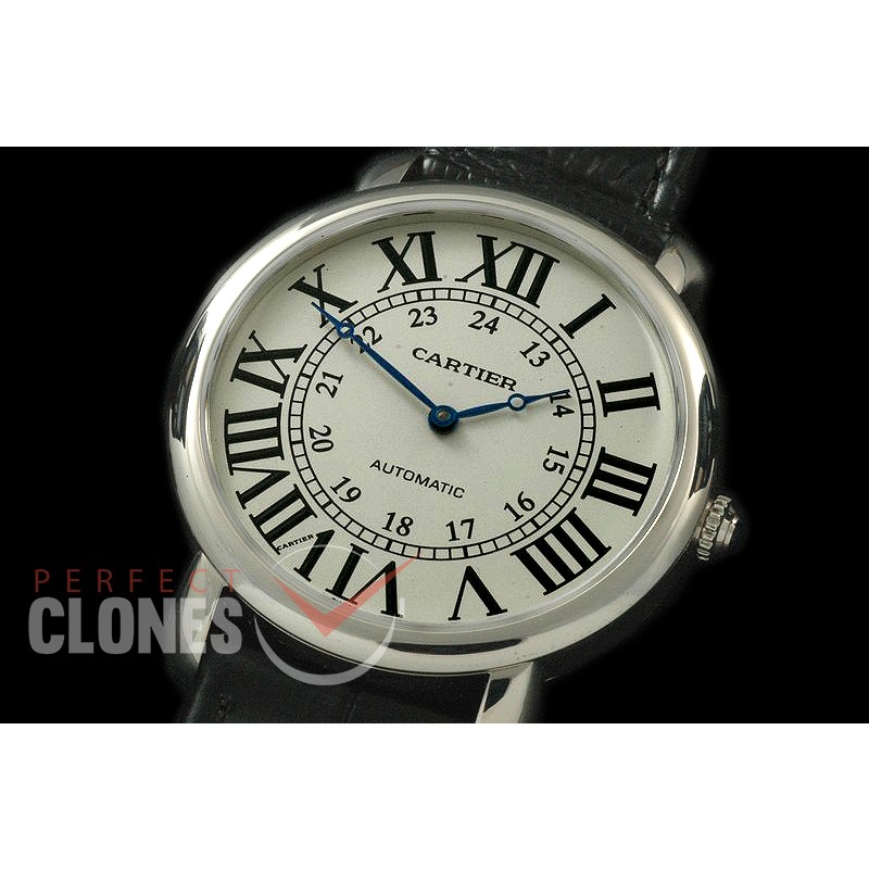 CAR-LS-101 Ronde Louis Cartier XXL SS/LE White A-6497/Cal 430