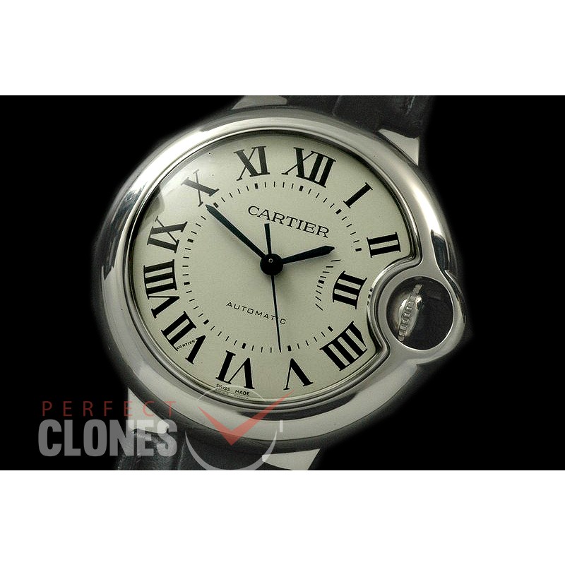 CARBA-33-101 Ballon de Cartier Midsize 33 SS/LE White J-MH5