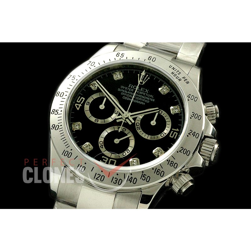 RLDS00132A Daytona 116509 SS/SS Black Diam A-7750/4130