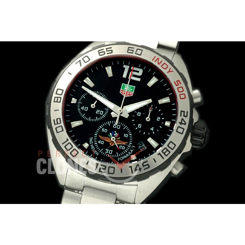 0 TGF1-00092 Formula 1 Indy 500 Special Ed Chronograph SS/SS Black OS 20 Qtz