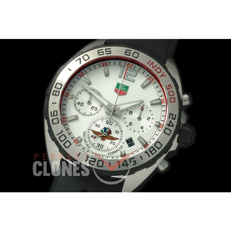 0 TGF1-00091R Formula 1 Indy 500 Special Ed Chronograph SS/RU White OS 20 Qtz