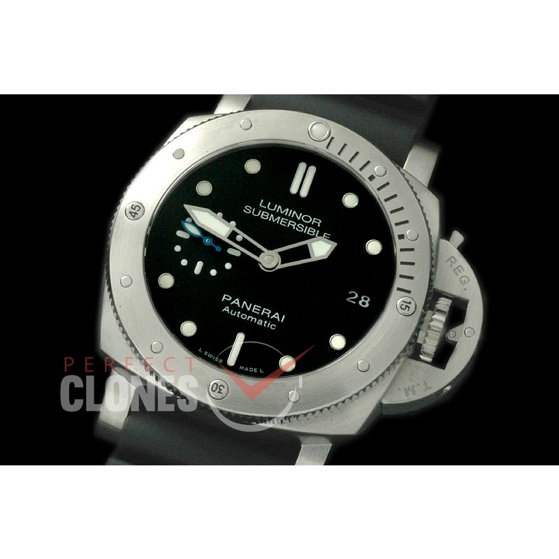 PN68202 Pam 682 Luminor Submersible SS/RU Black ST2555/P9010 