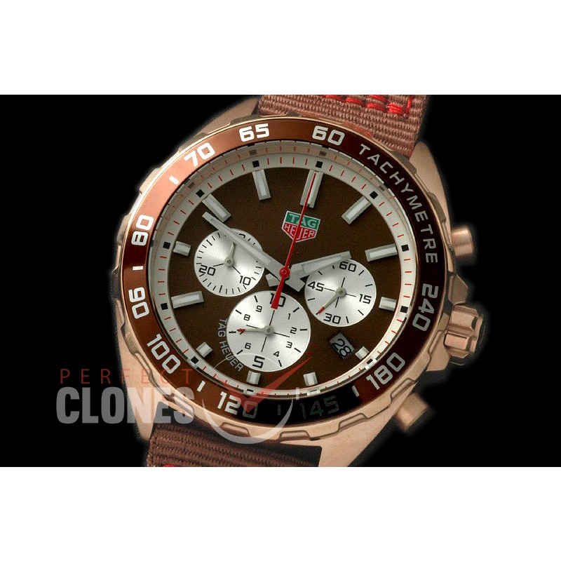 0 TGF1-00079A Formula 1 Team Redbull Special Ed Chronograph RG/NY Brown OS 10 Qtz