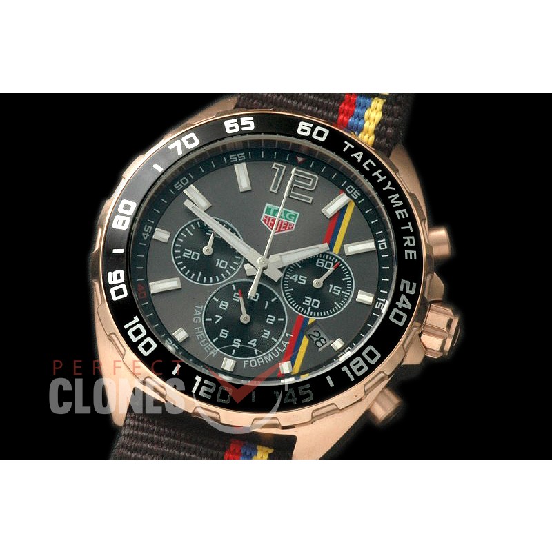 0 TGF1-00100A Formula 1 Good Wood Festival of Speed Special Ed Chronograph RG/NY Grey OS 10 Qtz