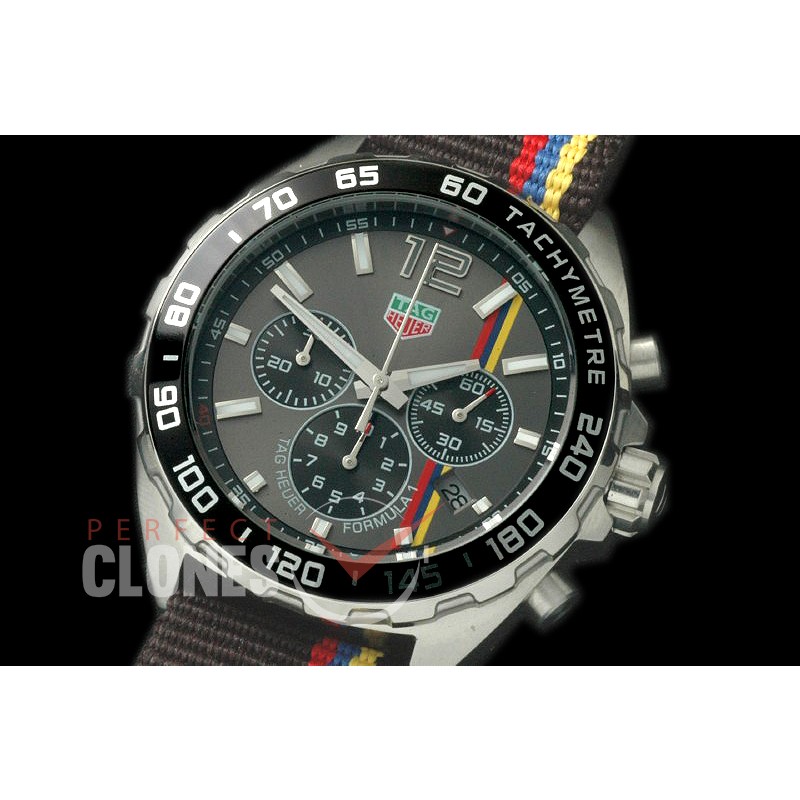 0 TGF1-00095A Formula 1 Good Wood Festival of Speed Special Ed Chronograph SS/NY Grey OS 10 Qtz