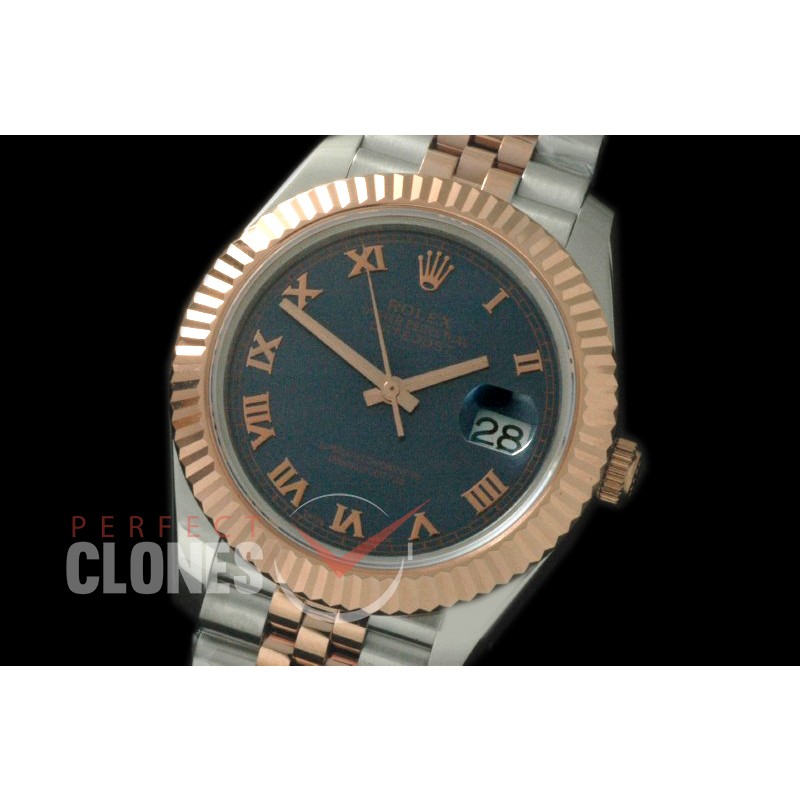 R41DJTR-825 126331 SS/RG Fluted/Jubilee Blue Roman SA 3235