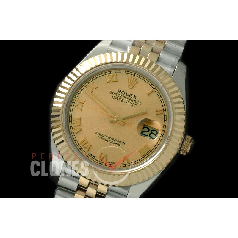 R41DJT-828 126333 SS/YG Fluted/Jubilee Gold Roman SA 3235