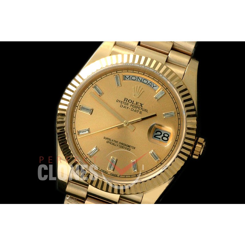 R40DDF00403 228238 YG/YG Fluted Bez Gold Glazier Asian Clone 2836