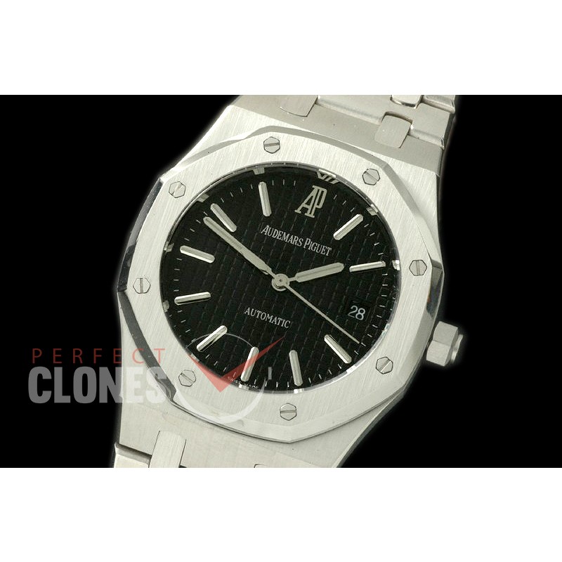 AP15300-102 15300 Royal Oak Automatic SS/SS Black Miyota 9015 Mod to Calibre 3120