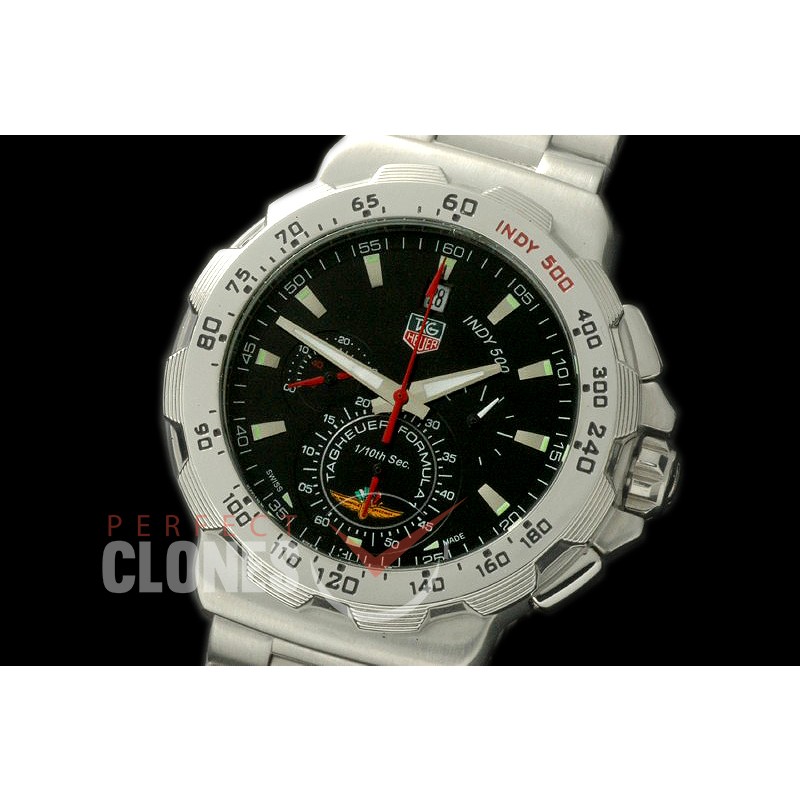 0 TGF1-00062 Formula 1 Indy 500 Special Ed Chronograph SS/SS Black OS 10 Qtz