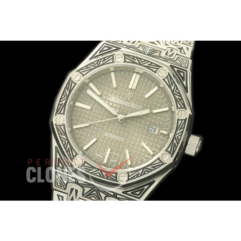 AP15400-904 AP15400 Royal Oak Special Ornamental Engraved Edition SS/SS Grey Miyota 8215