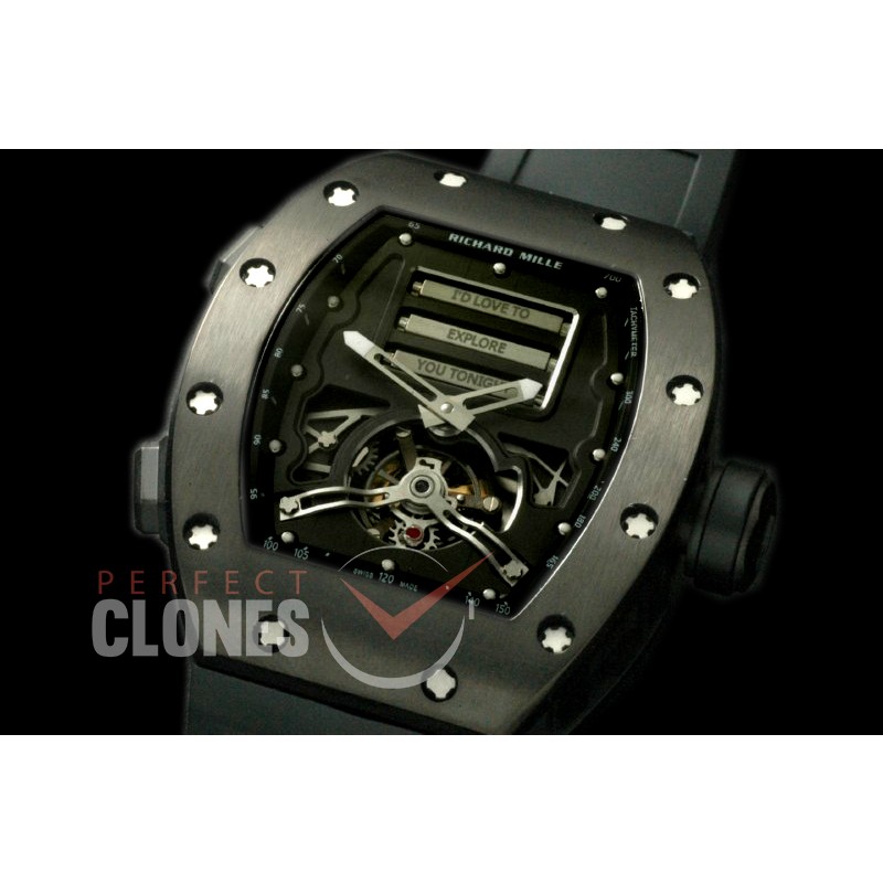 RM069-102 Erotic Tourbillon PVD/RU Skeleton Oracle Complications Customs Asian Mod Movt 