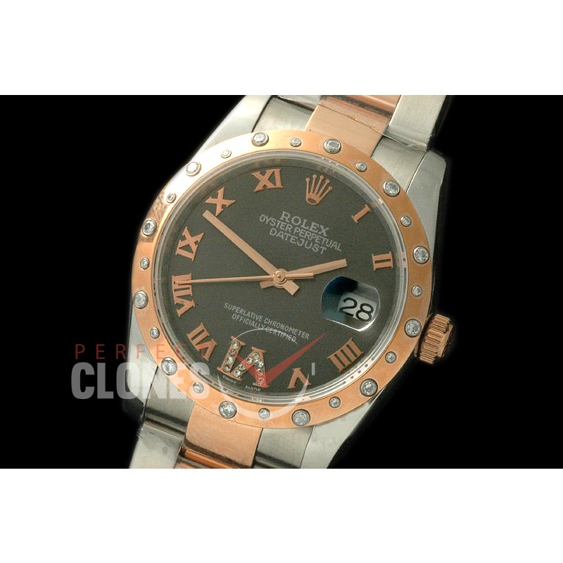 RDJMTR00505D2 SS/RG Oyster Grey Roman/Diam A-2836