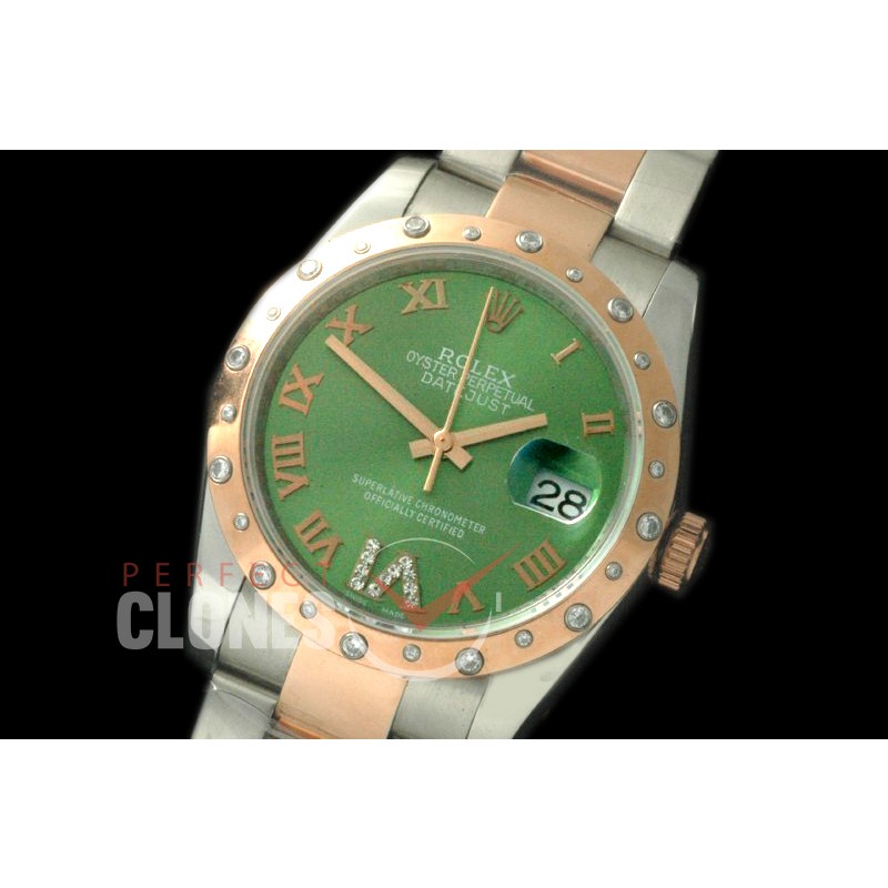 RDJMTR00502D2 SS/RG Oyster Green Roman/Diam A-2836e