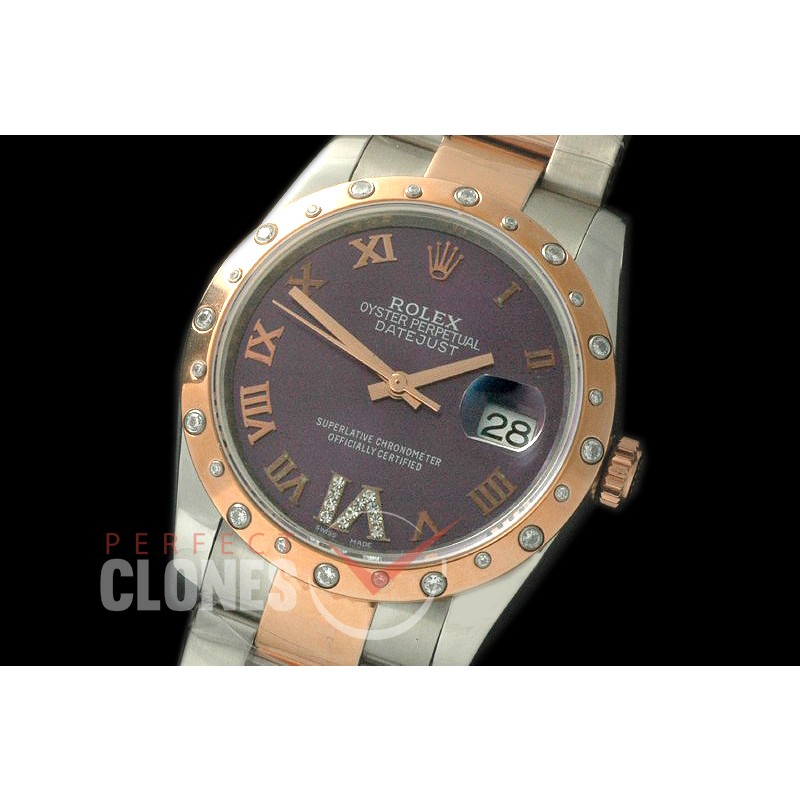 RDJMTR00503D2 SS/RG Oyster Brown Roman/Diam A-2836